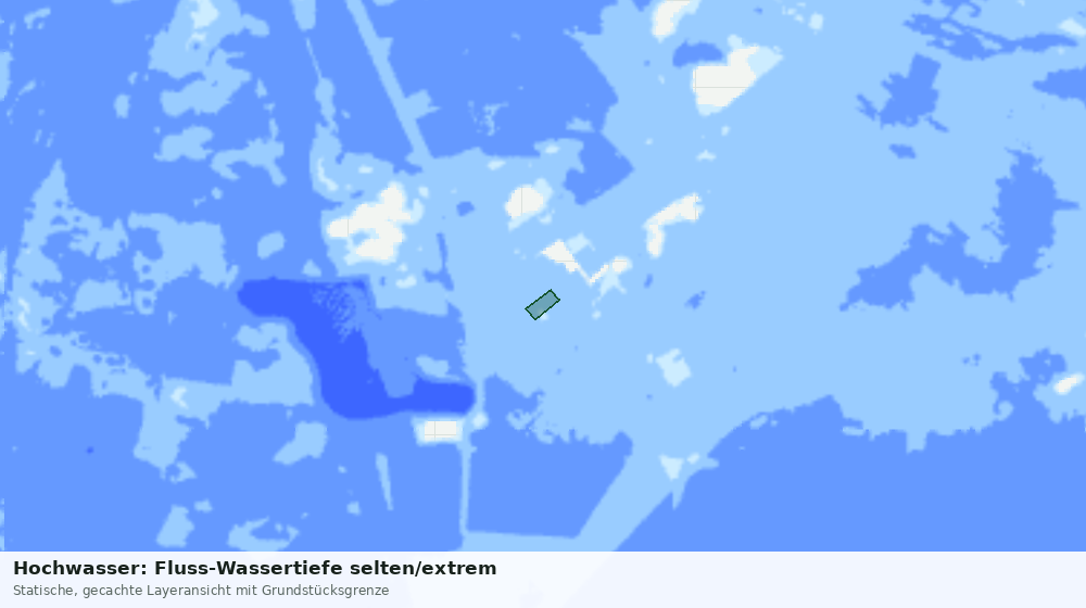 Statische Kartenansicht: Hochwasser: Fluss-Wassertiefe selten/extrem