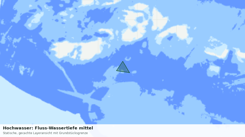 Statische Kartenansicht: Hochwasser: Fluss-Wassertiefe mittel