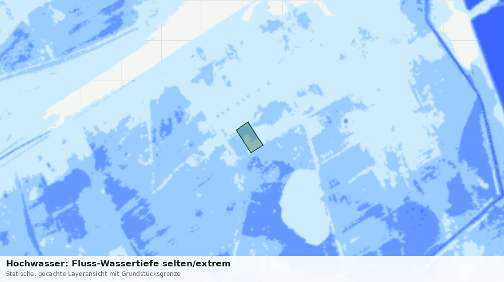 Statische Kartenansicht: Hochwasser: Fluss-Wassertiefe selten/extrem
