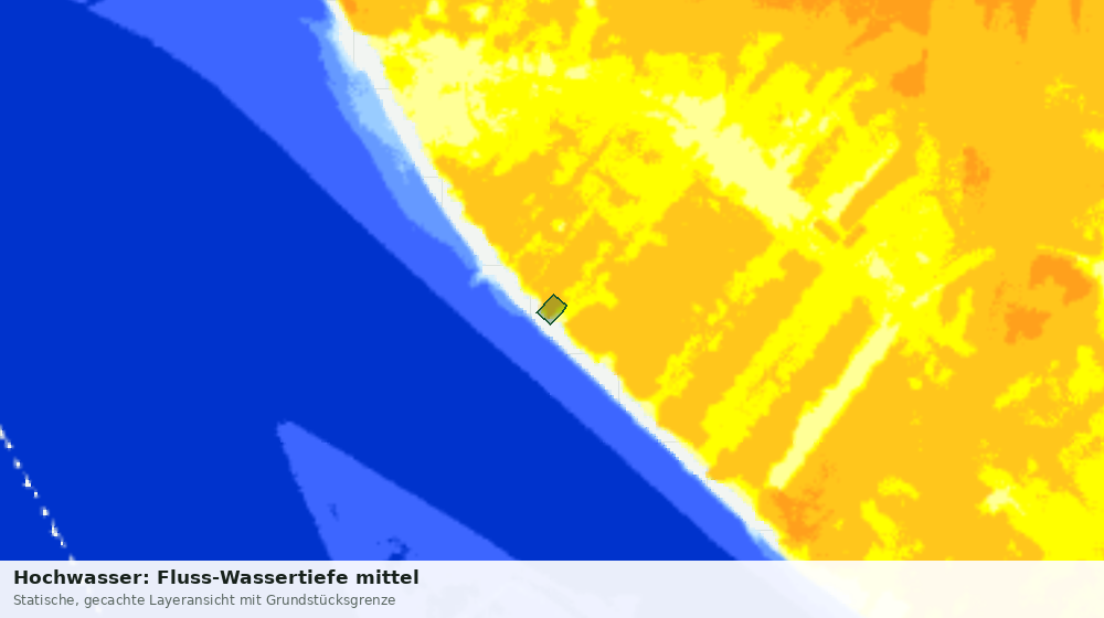 Statische Kartenansicht: Hochwasser: Fluss-Wassertiefe mittel