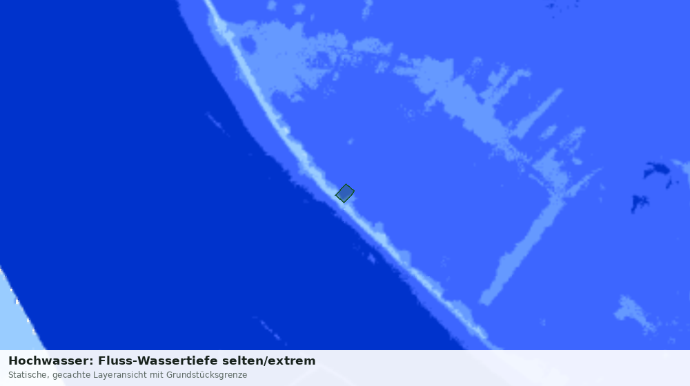 Statische Kartenansicht: Hochwasser: Fluss-Wassertiefe selten/extrem