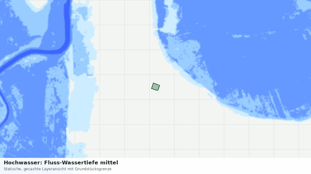 Statische Kartenansicht: Hochwasser: Fluss-Wassertiefe mittel