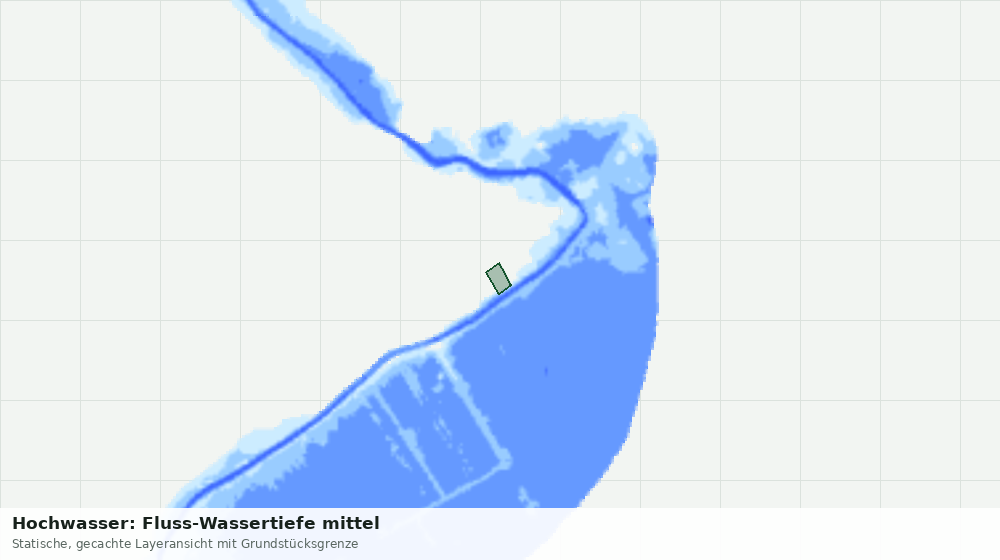 Statische Kartenansicht: Hochwasser: Fluss-Wassertiefe mittel
