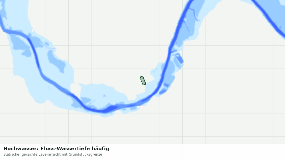 Statische Kartenansicht: Hochwasser: Fluss-Wassertiefe häufig
