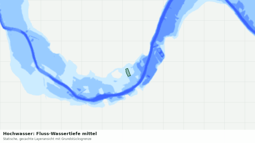 Statische Kartenansicht: Hochwasser: Fluss-Wassertiefe mittel