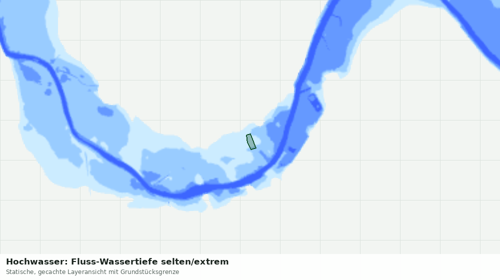 Statische Kartenansicht: Hochwasser: Fluss-Wassertiefe selten/extrem