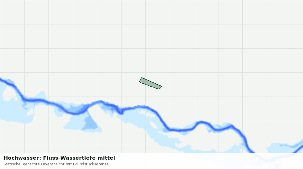 Statische Kartenansicht: Hochwasser: Fluss-Wassertiefe mittel