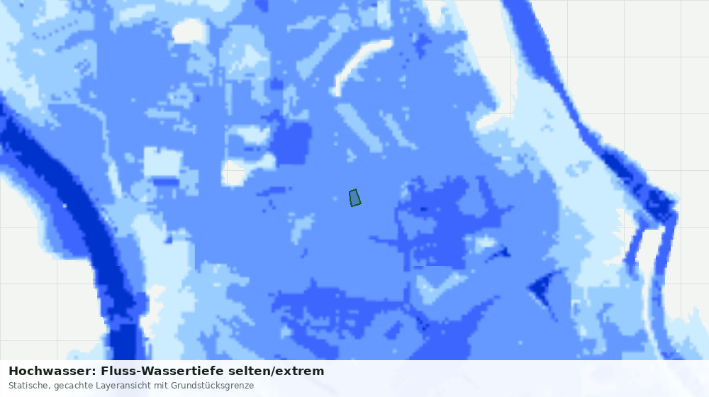 Statische Kartenansicht: Hochwasser: Fluss-Wassertiefe selten/extrem