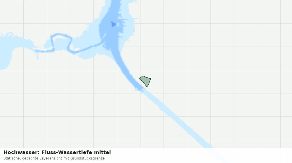 Statische Kartenansicht: Hochwasser: Fluss-Wassertiefe mittel