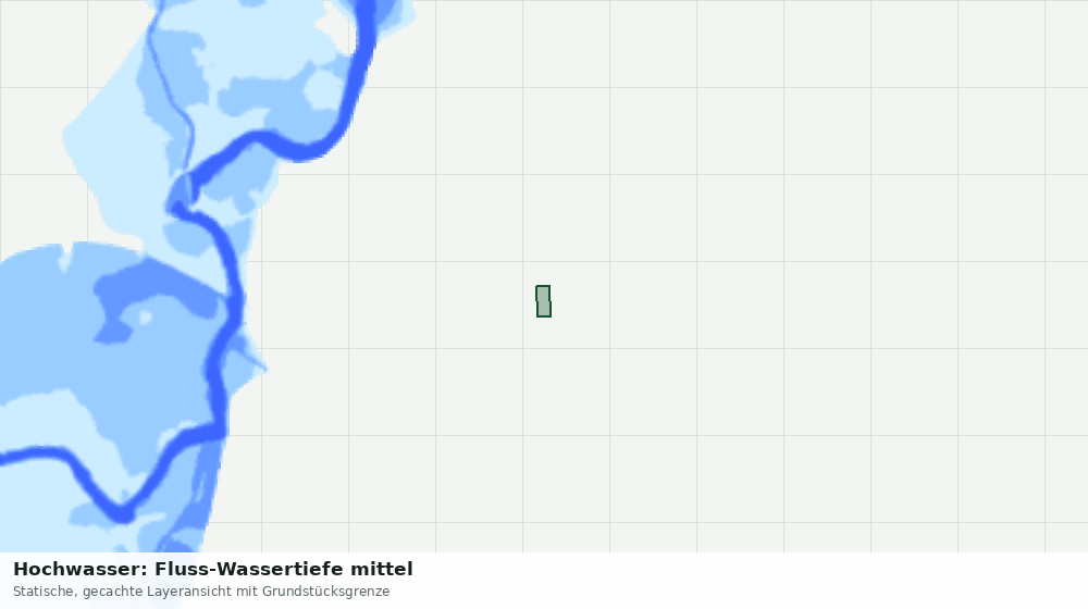 Statische Kartenansicht: Hochwasser: Fluss-Wassertiefe mittel
