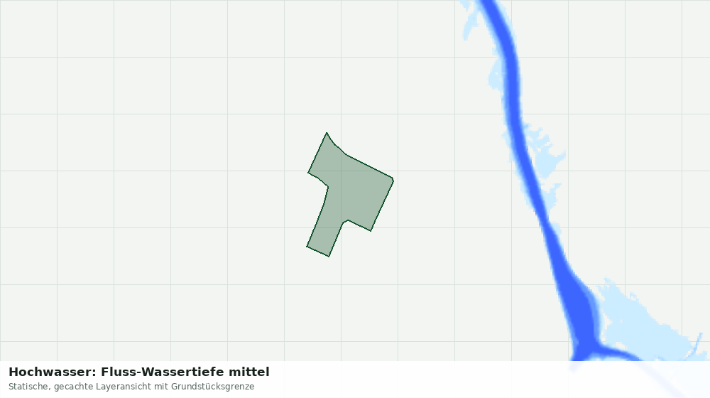 Statische Kartenansicht: Hochwasser: Fluss-Wassertiefe mittel