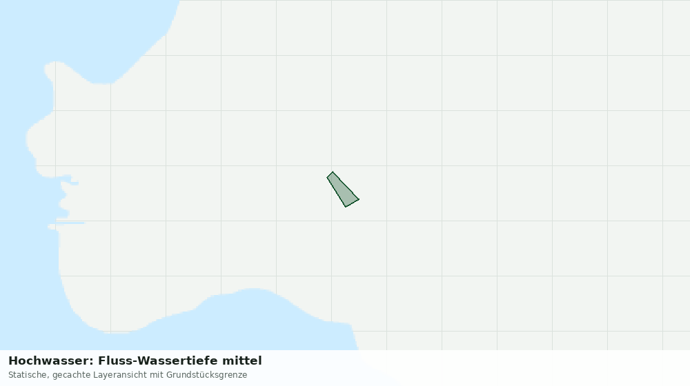 Statische Kartenansicht: Hochwasser: Fluss-Wassertiefe mittel