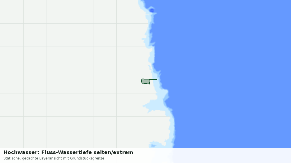 Statische Kartenansicht: Hochwasser: Fluss-Wassertiefe selten/extrem