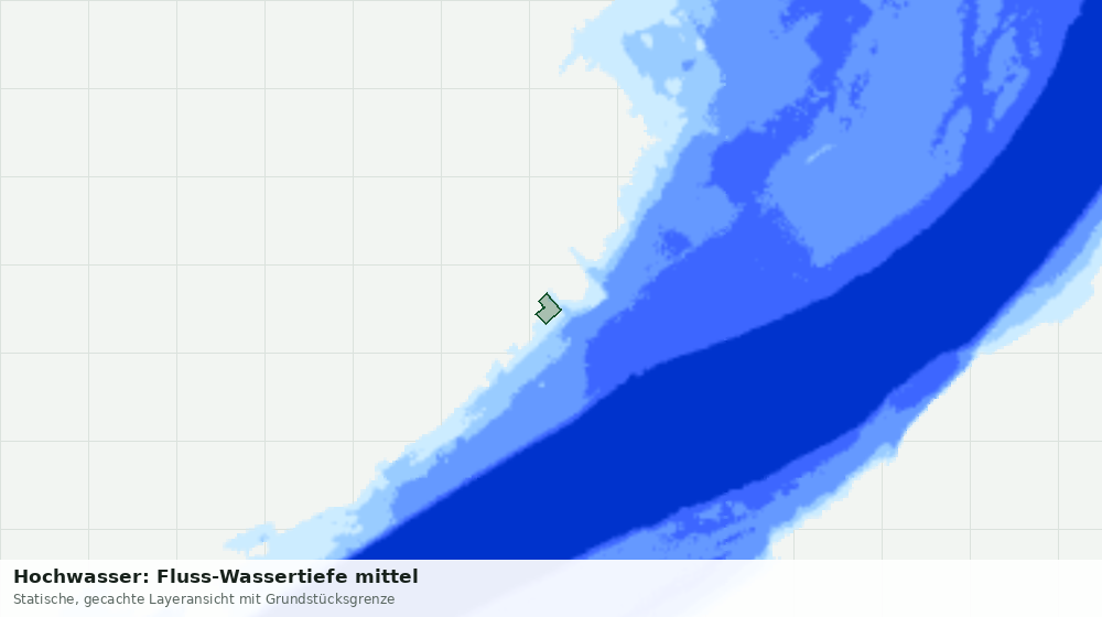 Statische Kartenansicht: Hochwasser: Fluss-Wassertiefe mittel