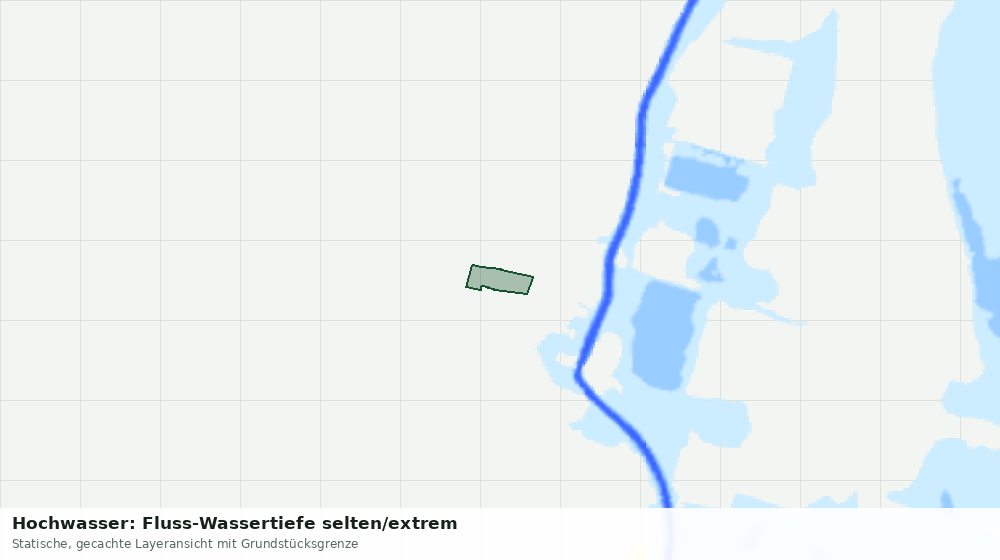 Statische Kartenansicht: Hochwasser: Fluss-Wassertiefe selten/extrem