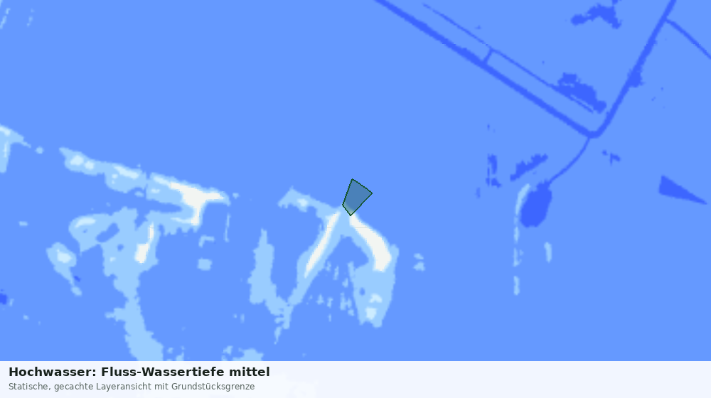 Statische Kartenansicht: Hochwasser: Fluss-Wassertiefe mittel