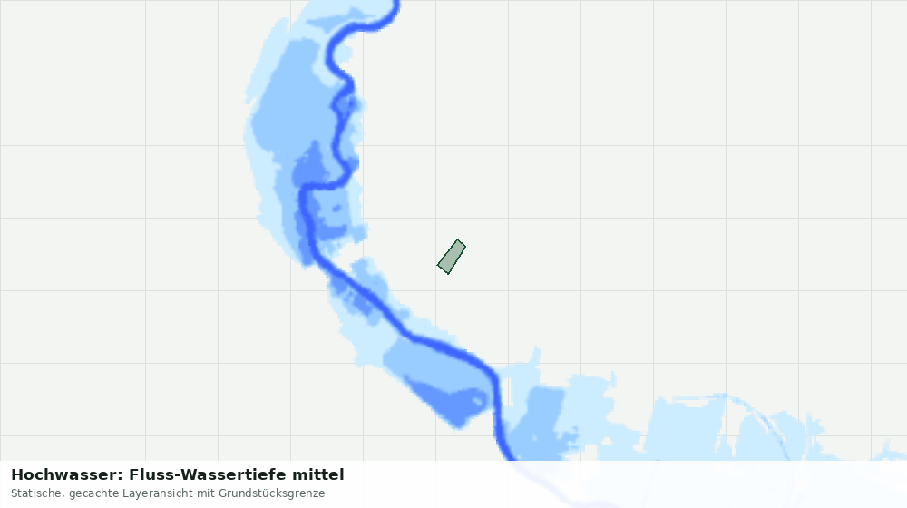 Statische Kartenansicht: Hochwasser: Fluss-Wassertiefe mittel