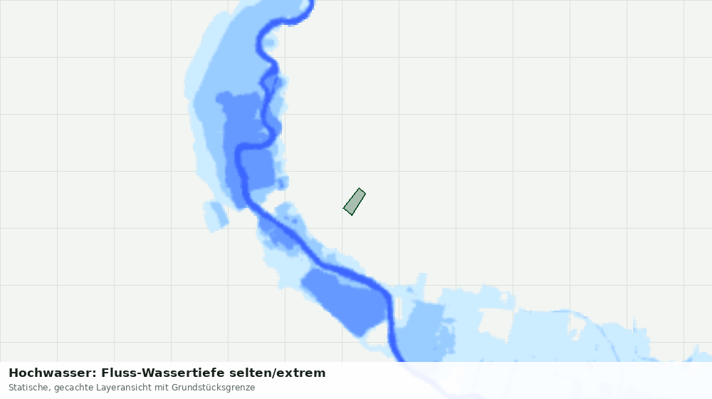 Statische Kartenansicht: Hochwasser: Fluss-Wassertiefe selten/extrem
