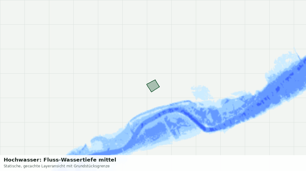 Statische Kartenansicht: Hochwasser: Fluss-Wassertiefe mittel