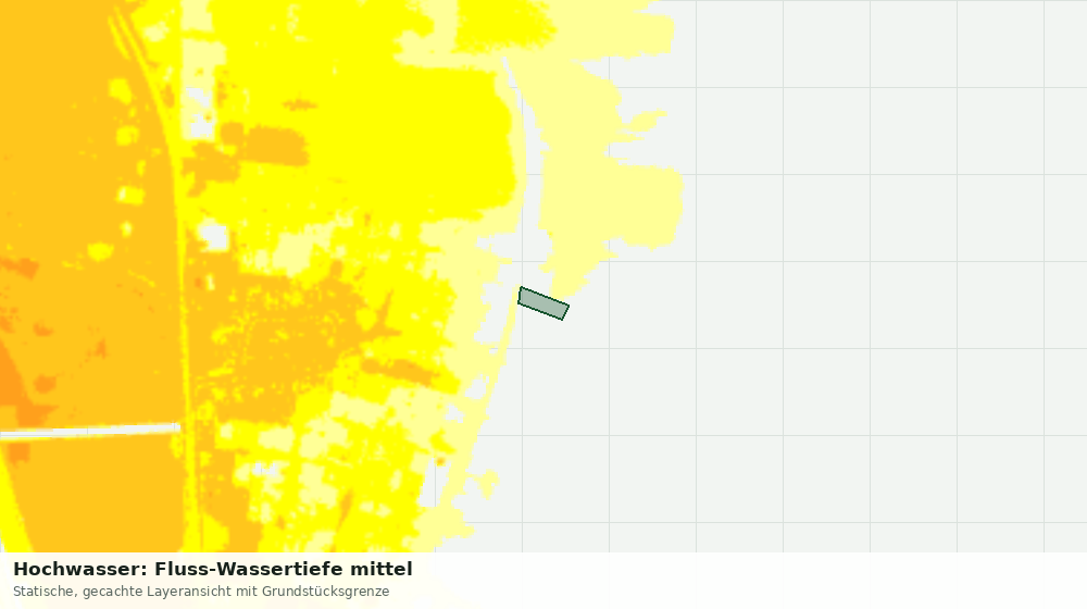 Statische Kartenansicht: Hochwasser: Fluss-Wassertiefe mittel
