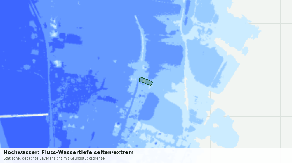 Statische Kartenansicht: Hochwasser: Fluss-Wassertiefe selten/extrem