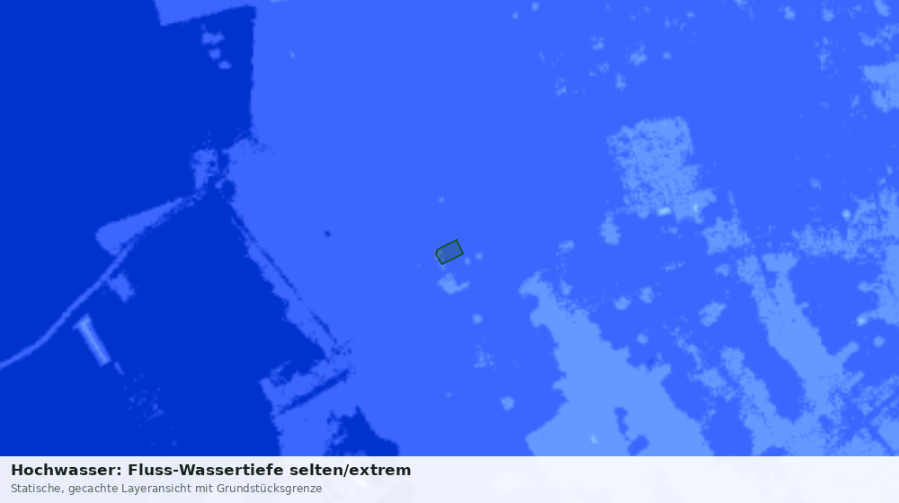 Statische Kartenansicht: Hochwasser: Fluss-Wassertiefe selten/extrem