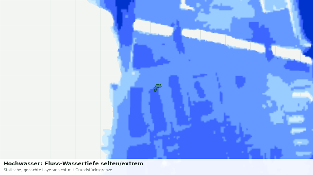 Statische Kartenansicht: Hochwasser: Fluss-Wassertiefe selten/extrem