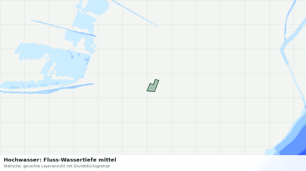 Statische Kartenansicht: Hochwasser: Fluss-Wassertiefe mittel