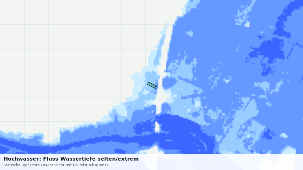 Statische Kartenansicht: Hochwasser: Fluss-Wassertiefe selten/extrem