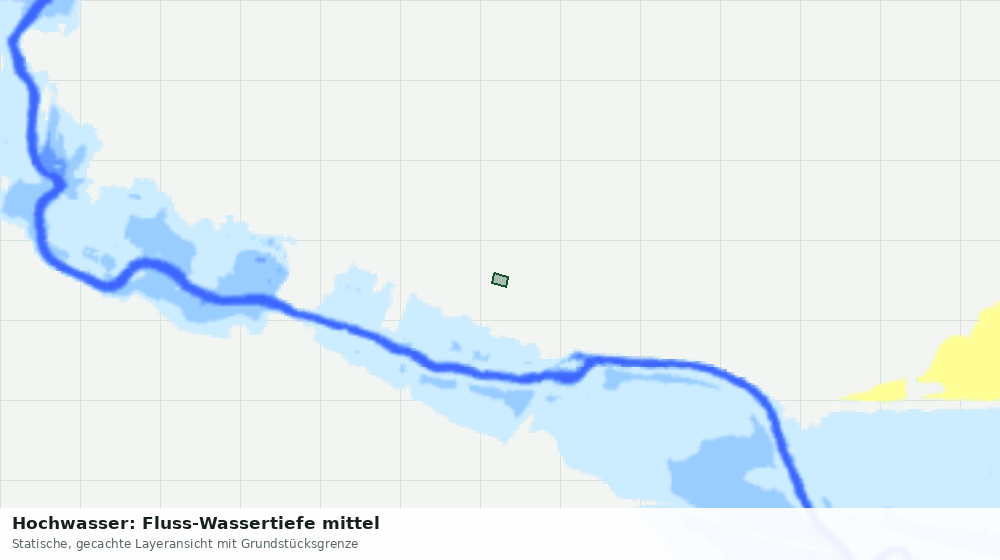 Statische Kartenansicht: Hochwasser: Fluss-Wassertiefe mittel