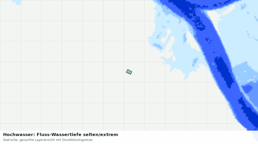 Statische Kartenansicht: Hochwasser: Fluss-Wassertiefe selten/extrem