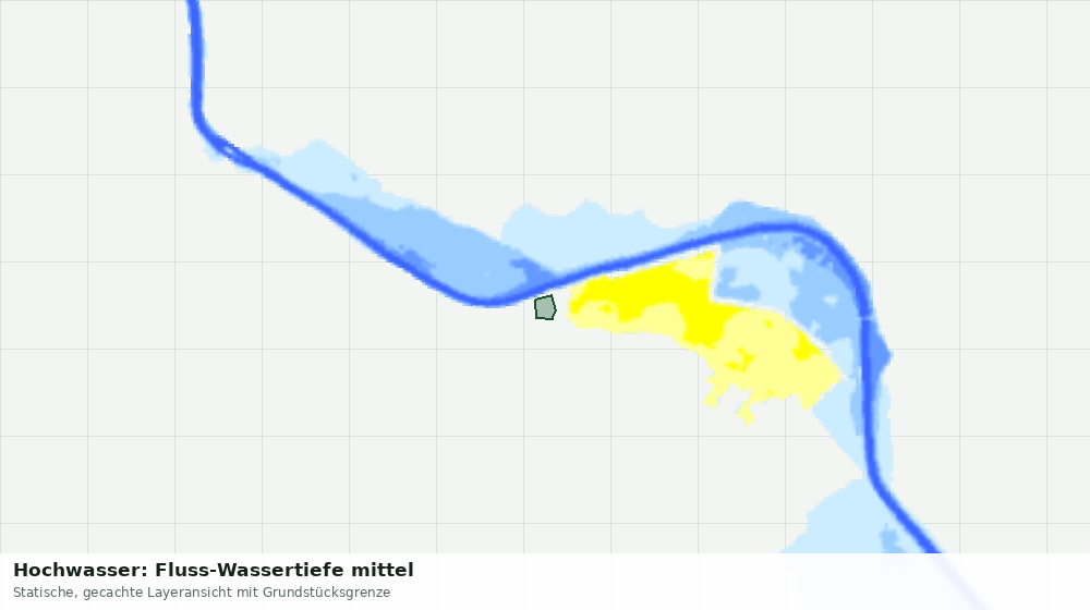 Statische Kartenansicht: Hochwasser: Fluss-Wassertiefe mittel