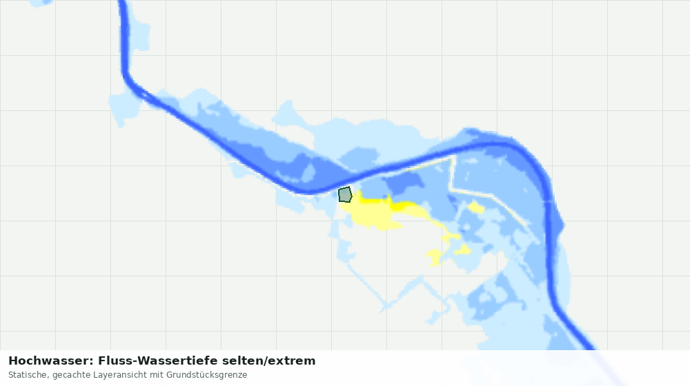 Statische Kartenansicht: Hochwasser: Fluss-Wassertiefe selten/extrem