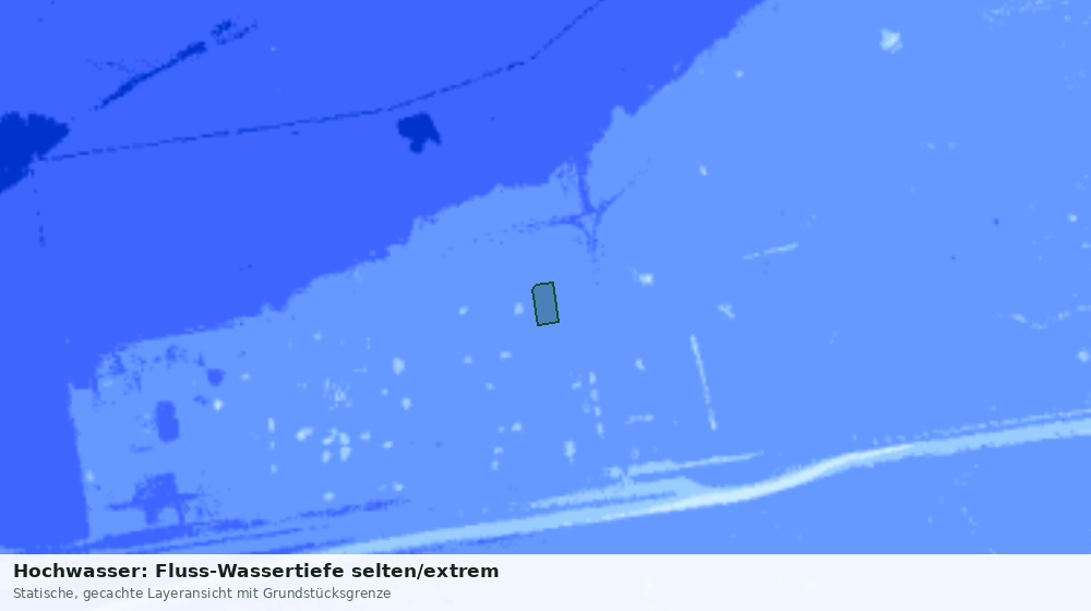 Statische Kartenansicht: Hochwasser: Fluss-Wassertiefe selten/extrem