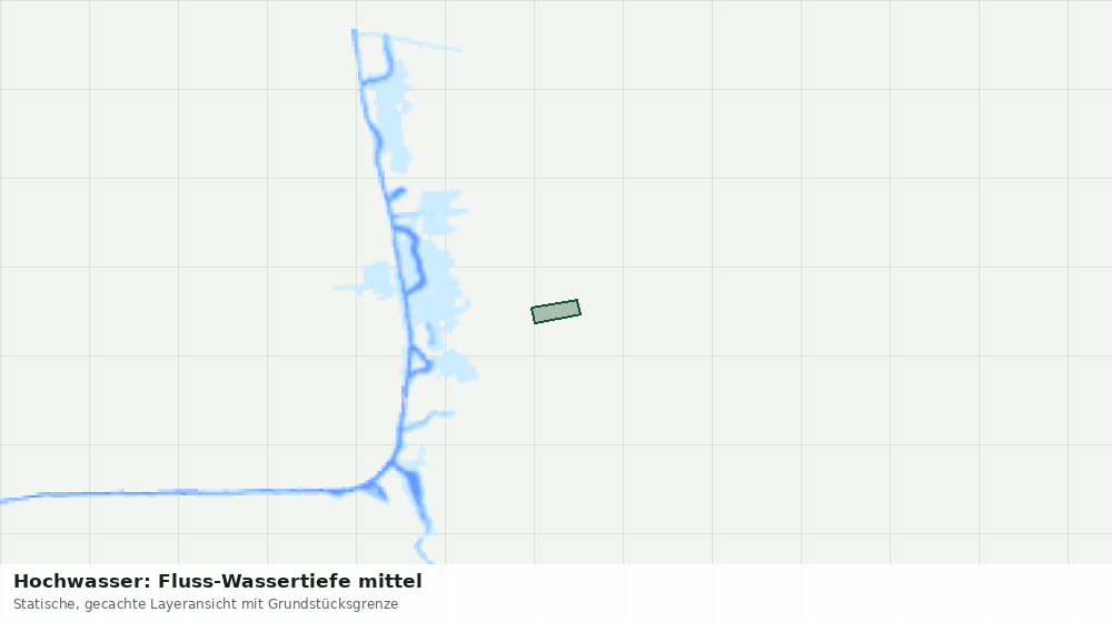 Statische Kartenansicht: Hochwasser: Fluss-Wassertiefe mittel