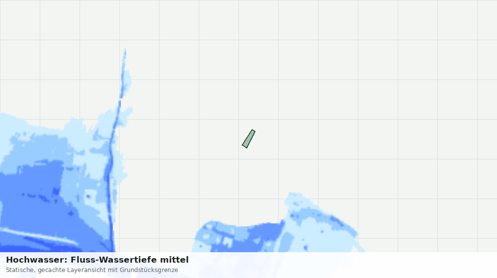 Statische Kartenansicht: Hochwasser: Fluss-Wassertiefe mittel