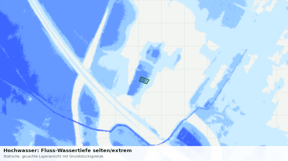 Statische Kartenansicht: Hochwasser: Fluss-Wassertiefe selten/extrem