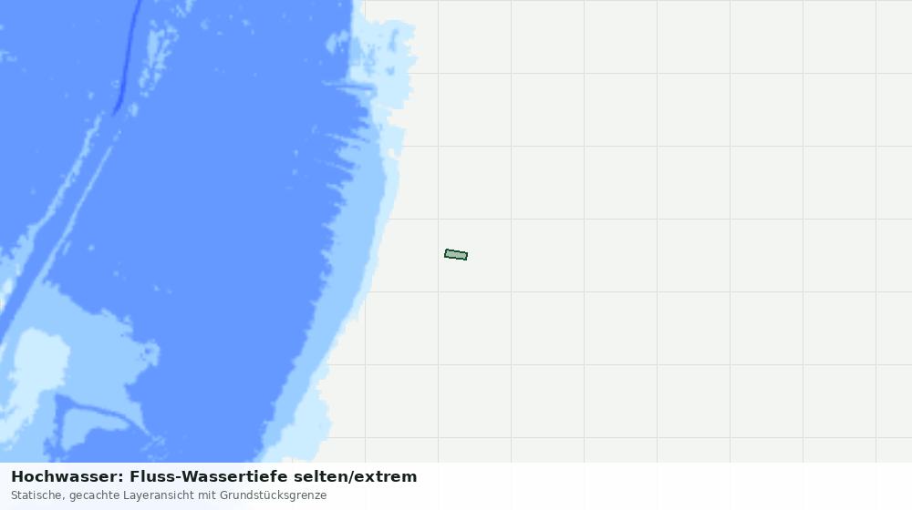 Statische Kartenansicht: Hochwasser: Fluss-Wassertiefe selten/extrem