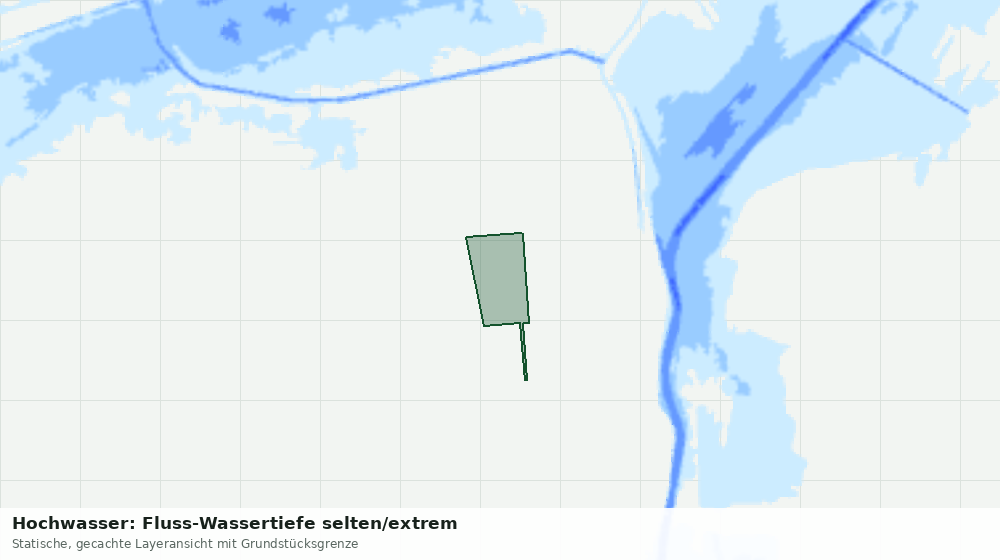 Statische Kartenansicht: Hochwasser: Fluss-Wassertiefe selten/extrem
