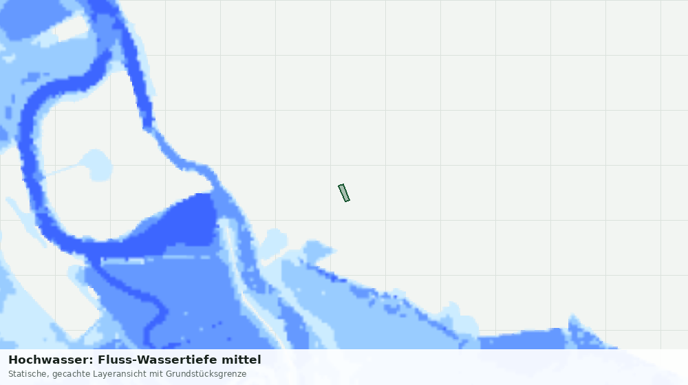 Statische Kartenansicht: Hochwasser: Fluss-Wassertiefe mittel