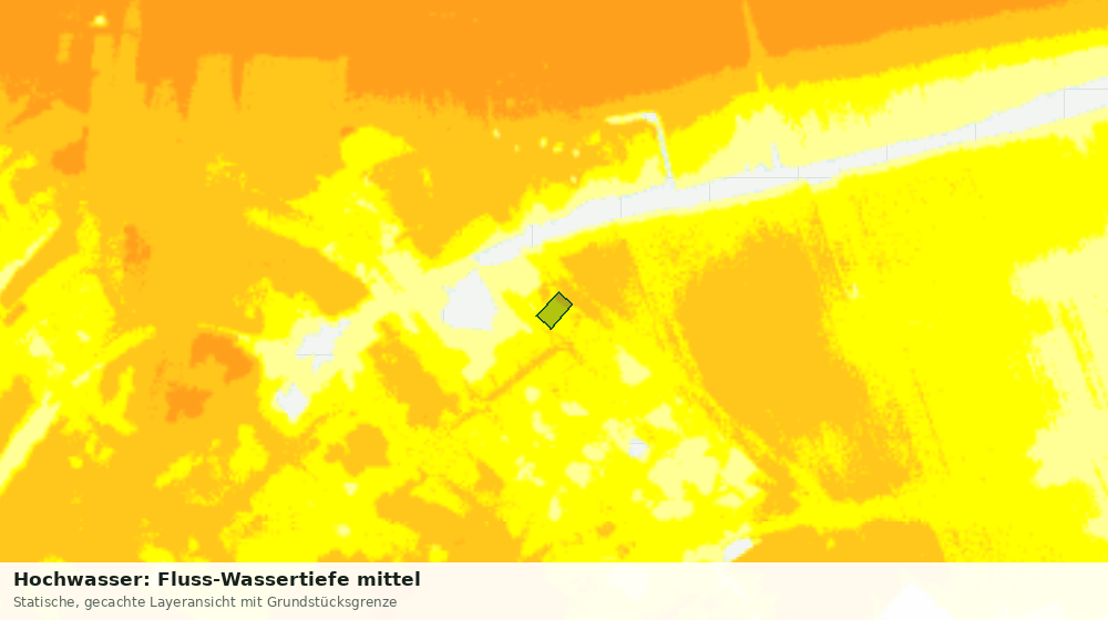 Statische Kartenansicht: Hochwasser: Fluss-Wassertiefe mittel