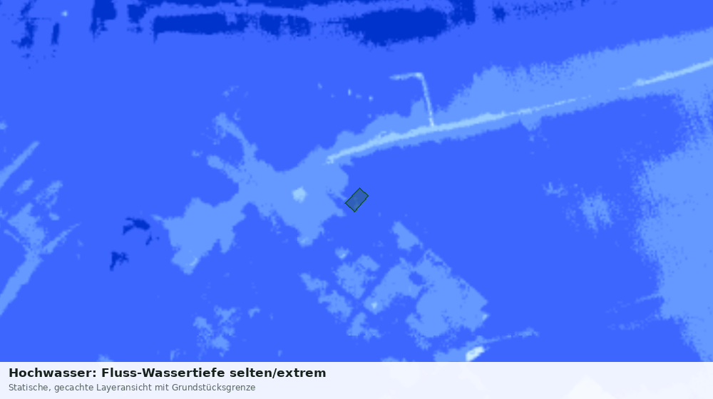 Statische Kartenansicht: Hochwasser: Fluss-Wassertiefe selten/extrem