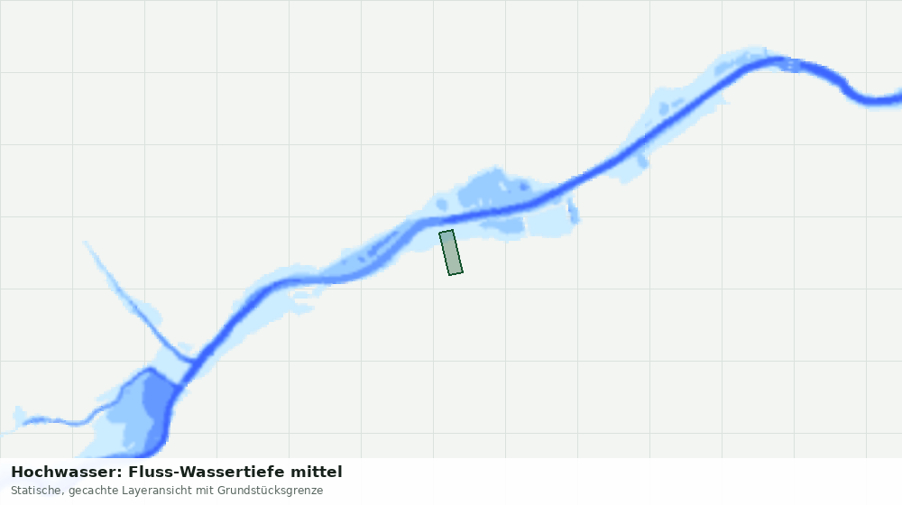 Statische Kartenansicht: Hochwasser: Fluss-Wassertiefe mittel