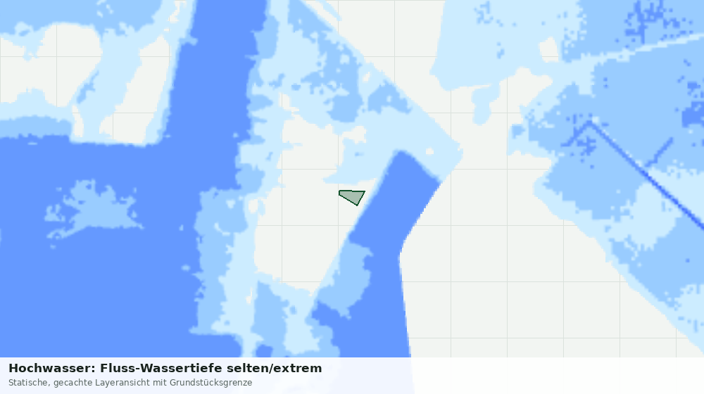 Statische Kartenansicht: Hochwasser: Fluss-Wassertiefe selten/extrem
