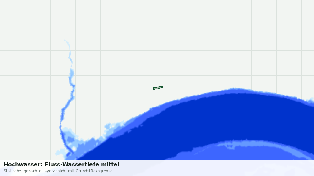 Statische Kartenansicht: Hochwasser: Fluss-Wassertiefe mittel