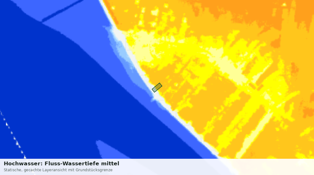 Statische Kartenansicht: Hochwasser: Fluss-Wassertiefe mittel