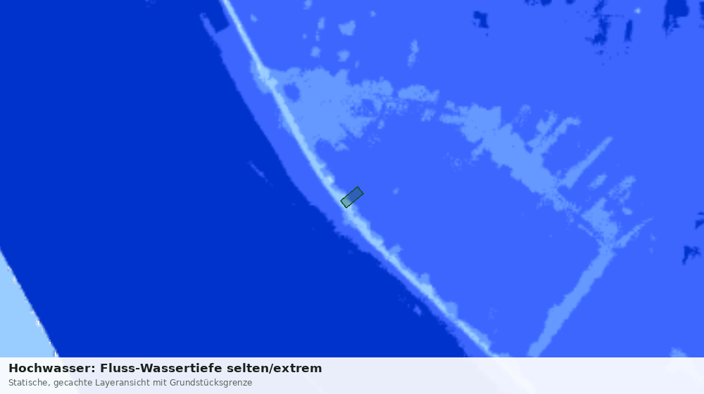 Statische Kartenansicht: Hochwasser: Fluss-Wassertiefe selten/extrem