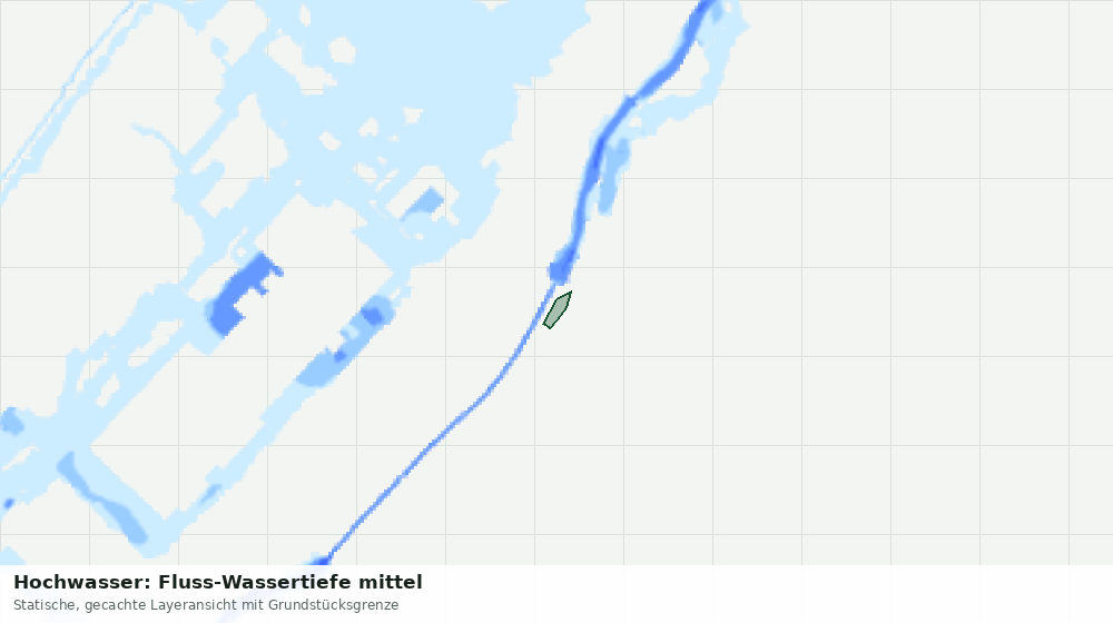 Statische Kartenansicht: Hochwasser: Fluss-Wassertiefe mittel