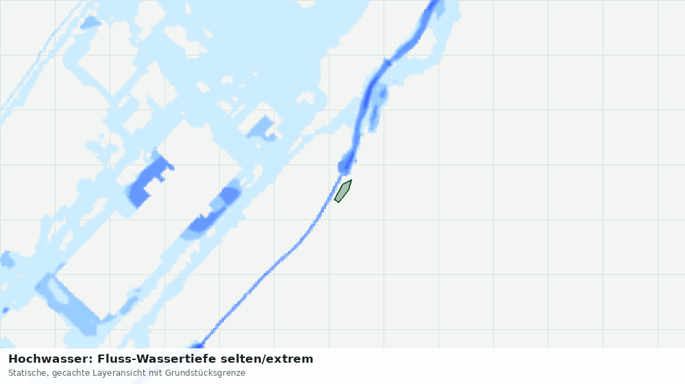 Statische Kartenansicht: Hochwasser: Fluss-Wassertiefe selten/extrem