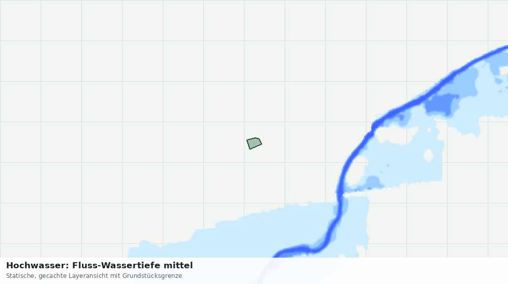 Statische Kartenansicht: Hochwasser: Fluss-Wassertiefe mittel